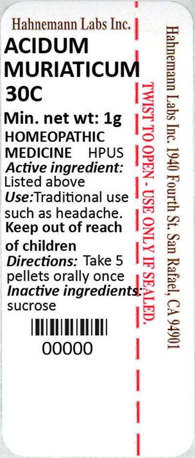 Acidum Muriaticum 30C 1g - Acidum Muriaticum 30C 1g